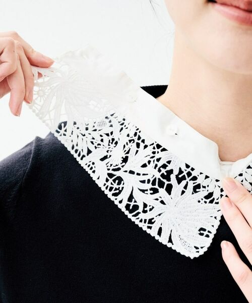 UNTITLED / アンタイトル ニット・セーター | 2WAYレース襟ニットプルオーバー | 詳細21