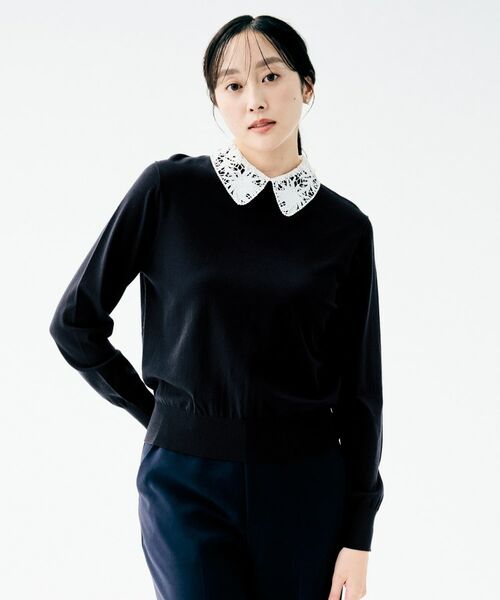 UNTITLED / アンタイトル ニット・セーター | 2WAYレース襟ニットプルオーバー | 詳細8
