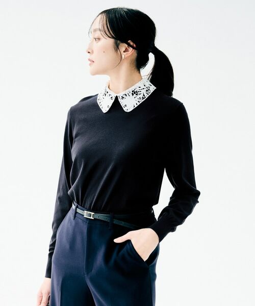 UNTITLED / アンタイトル ニット・セーター | 2WAYレース襟ニットプルオーバー | 詳細9