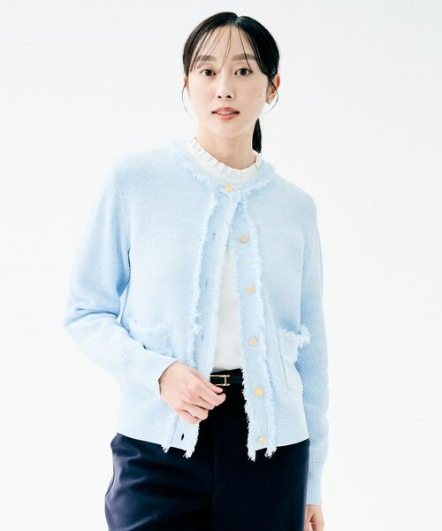 UNTITLED / アンタイトル カーディガン・ボレロ | ニットジャケット(ブルー(492))