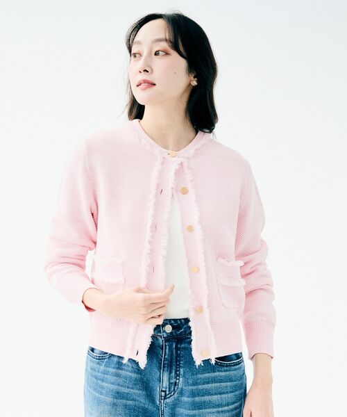 UNTITLED / アンタイトル カーディガン・ボレロ | ニットジャケット(ライトピンク(470))