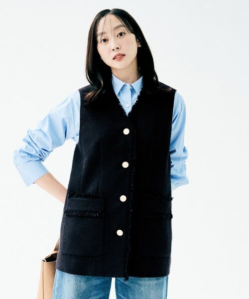 UNTITLED / アンタイトル ベスト | スラブツイード ジレ | 詳細12