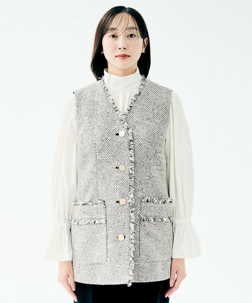 UNTITLED / アンタイトル ベスト | スラブツイード ジレ | 詳細17