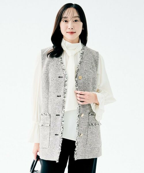 UNTITLED / アンタイトル ベスト | スラブツイード ジレ | 詳細2