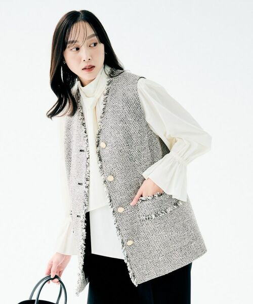 UNTITLED / アンタイトル ベスト | スラブツイード ジレ | 詳細3