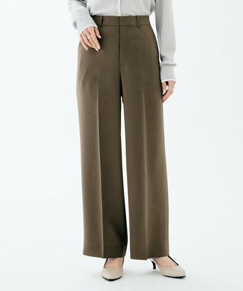 UNTITLED / アンタイトル パンツ | ライトウェイト ワイドパンツ（ブラウン(043)）