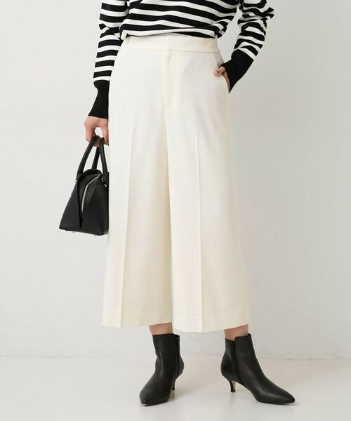 UNTITLED / アンタイトル ショート・ハーフ・半端丈パンツ | ミルドスムースクロップドワイドパンツ（オフホワイト(003)）