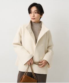 UNTITLED / アンタイトル その他アウター | 【ツイード風/スタンドカラー】ファンシーヘリンボンコート