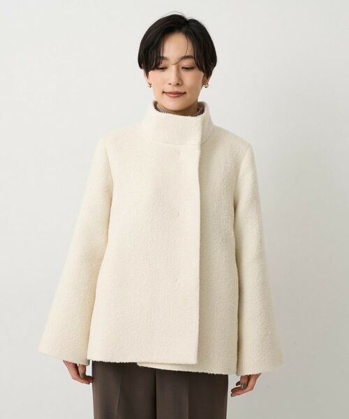 UNTITLED / アンタイトル その他アウター | 【ツイード風/スタンドカラー】ファンシーヘリンボンコート | 詳細12
