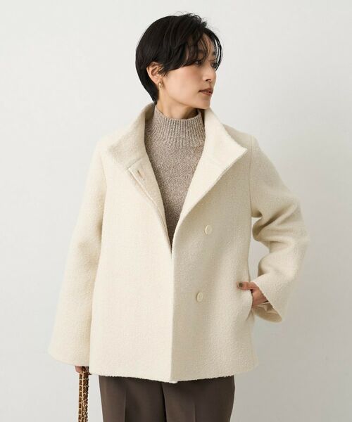 UNTITLED / アンタイトル その他アウター | 【ツイード風/スタンドカラー】ファンシーヘリンボンコート | 詳細2