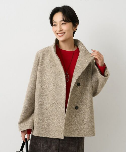 UNTITLED / アンタイトル その他アウター | 【スタンドカラー/オンオフ使える】クラシカルツイードコート | 詳細12