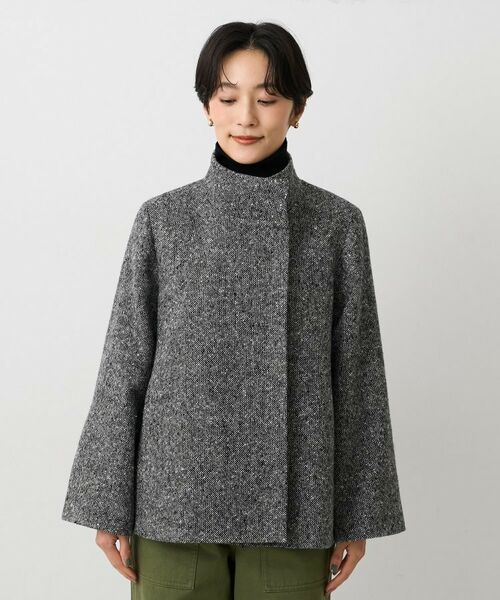 UNTITLED / アンタイトル その他アウター | 【スタンドカラー/オンオフ使える】クラシカルツイードコート | 詳細17