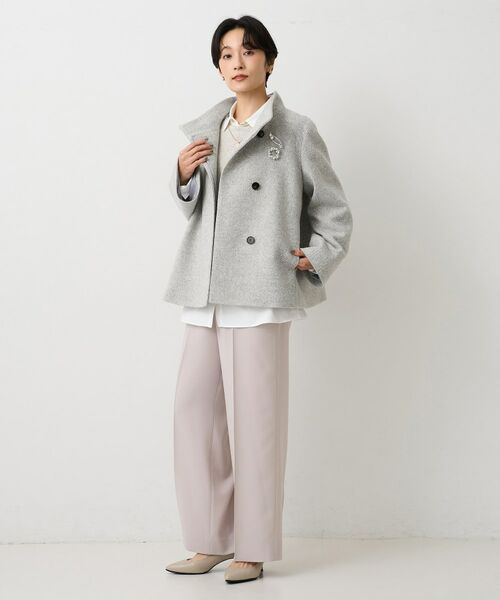 UNTITLED / アンタイトル その他アウター | 【スタンドカラー/オンオフ使える】クラシカルツイードコート | 詳細4
