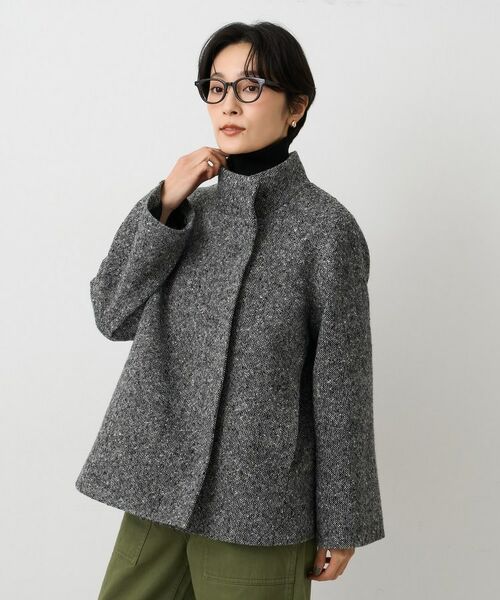 UNTITLED / アンタイトル その他アウター | 【スタンドカラー/オンオフ使える】クラシカルツイードコート | 詳細7