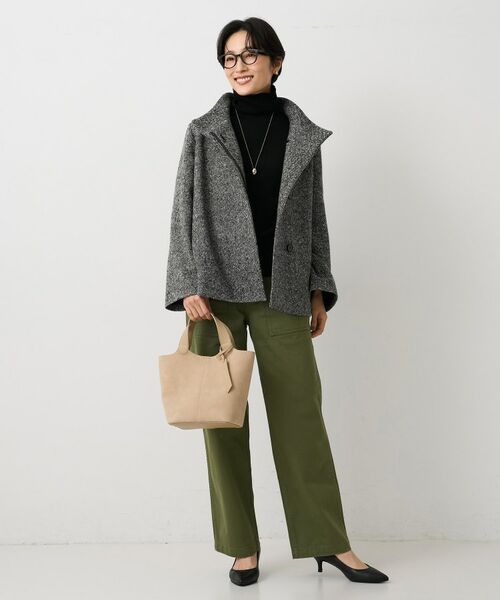 UNTITLED / アンタイトル その他アウター | 【スタンドカラー/オンオフ使える】クラシカルツイードコート | 詳細9