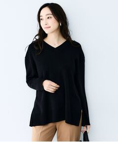 UNTITLED / アンタイトル ニット・セーター | サイドスリットVネックニット