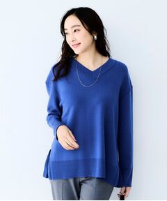 UNTITLED / アンタイトル ニット・セーター | サイドスリットVネックニット