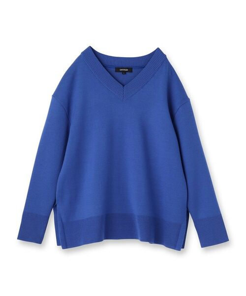 UNTITLED / アンタイトル ニット・セーター | サイドスリットVネックニット | 詳細1