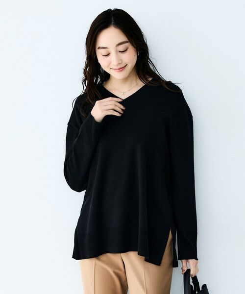 UNTITLED / アンタイトル ニット・セーター | サイドスリットVネックニット | 詳細6