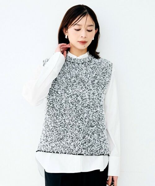 UNTITLED / アンタイトル ベスト | ファンシーツィードライクベスト | 詳細6