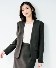 UNTITLED / アンタイトル ノーカラージャケット | 杢調ノーカラージャケット