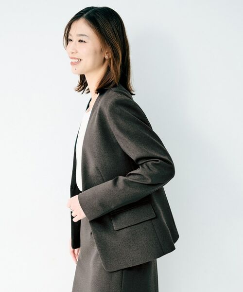 UNTITLED / アンタイトル ノーカラージャケット | 杢調ノーカラージャケット | 詳細2