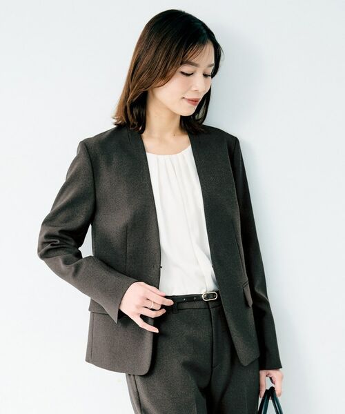 UNTITLED / アンタイトル ノーカラージャケット | 杢調ノーカラージャケット | 詳細3