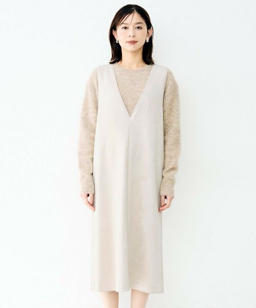 UNTITLED / アンタイトル ミニ丈・ひざ丈ワンピース | マシュマロスウェードジャンスカ | 詳細10