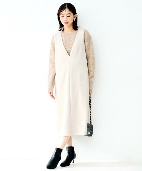 UNTITLED / アンタイトル ミニ丈・ひざ丈ワンピース | マシュマロスウェードジャンスカ | 詳細6