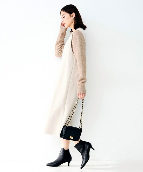 UNTITLED / アンタイトル ミニ丈・ひざ丈ワンピース | マシュマロスウェードジャンスカ | 詳細7