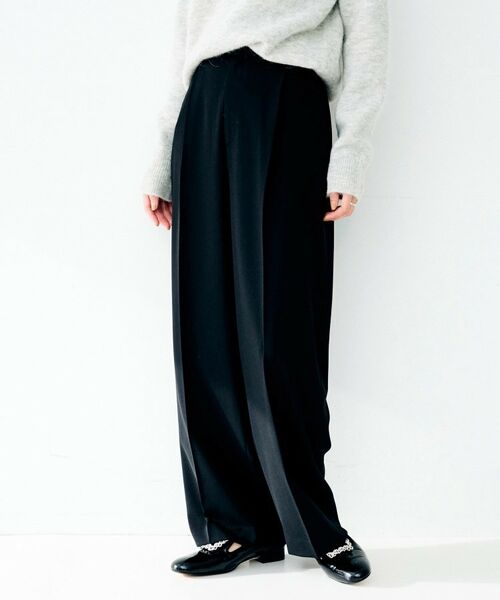 UNTITLED / アンタイトル パンツ | ドライタッチタックワイドパンツ | 詳細2