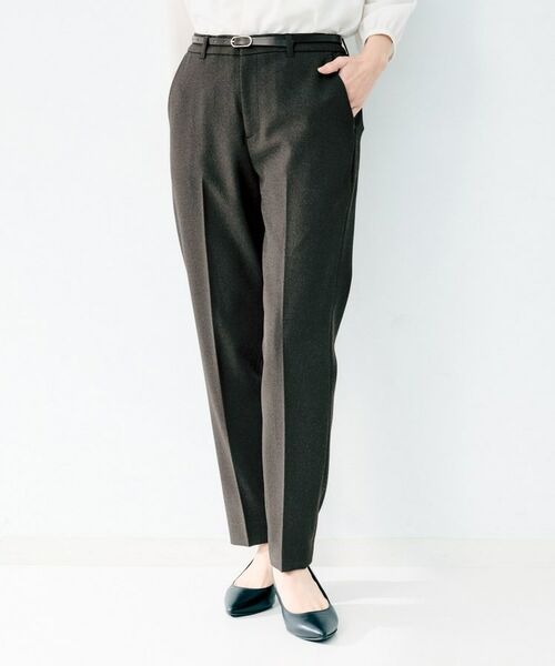 UNTITLED / アンタイトル パンツ | 杢調テーパードパンツ(グレー(015))