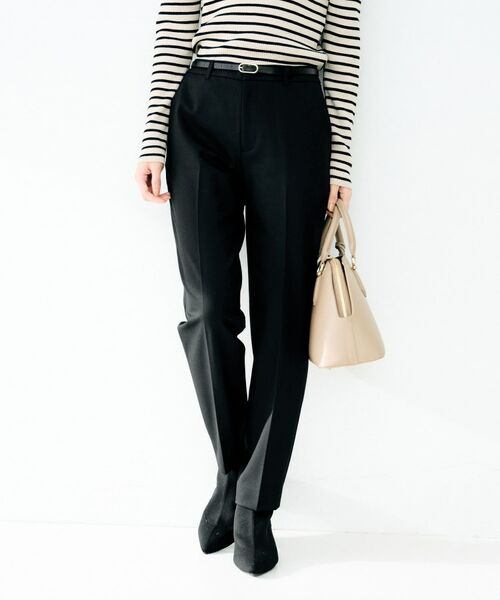 UNTITLED / アンタイトル パンツ | ベーシックテーパードパンツ(ブラック(019))