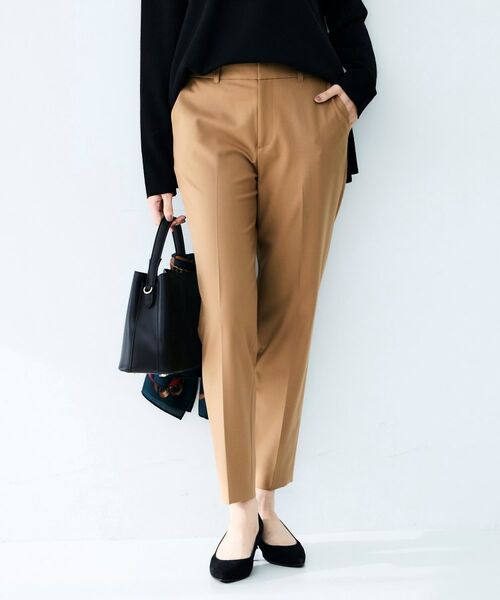 UNTITLED / アンタイトル パンツ | ベーシックテーパードパンツ(キャメルブラウン(041))