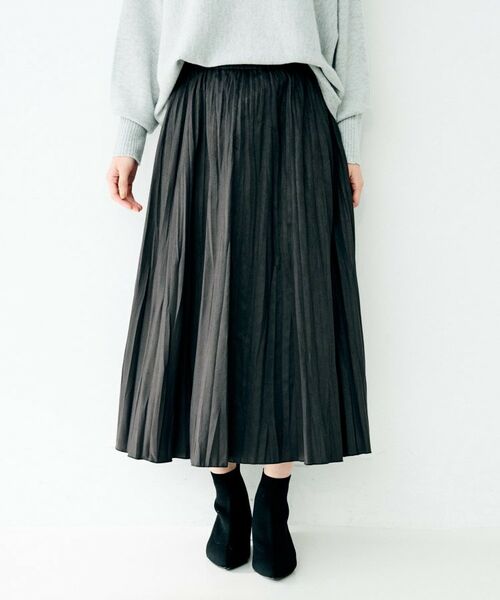 UNTITLED / アンタイトル ロング・マキシ丈スカート | スエードプリーツスカート | 詳細2