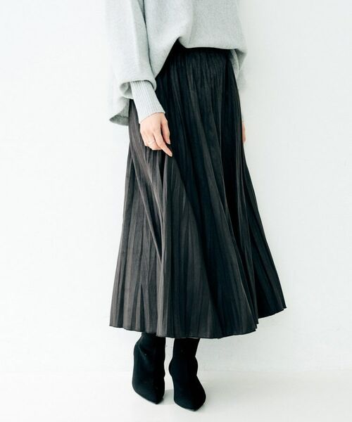 UNTITLED / アンタイトル ロング・マキシ丈スカート | スエードプリーツスカート | 詳細3
