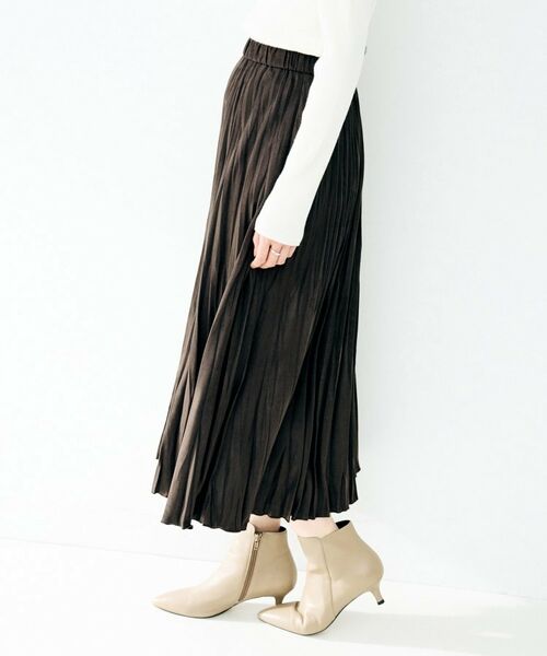 UNTITLED / アンタイトル ロング・マキシ丈スカート | スエードプリーツスカート | 詳細7