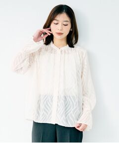 UNTITLED / アンタイトル シャツ・ブラウス | シアーカットジャガードブラウス