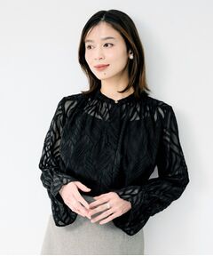 UNTITLED / アンタイトル シャツ・ブラウス | シアーカットジャガードブラウス