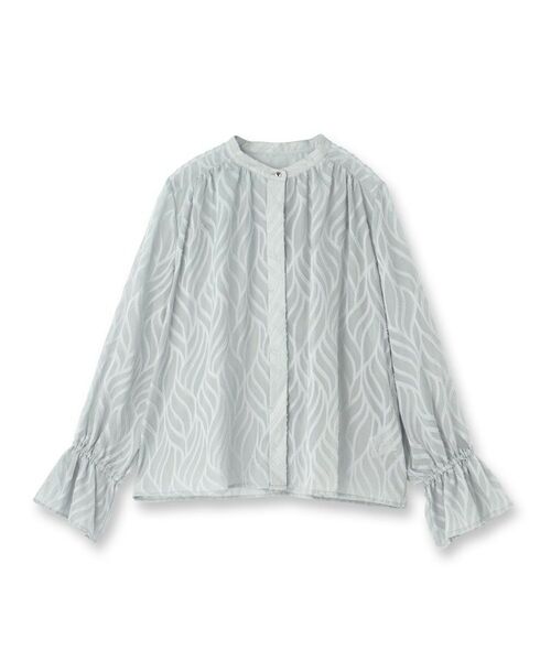 UNTITLED / アンタイトル シャツ・ブラウス | シアーカットジャガードブラウス | 詳細1