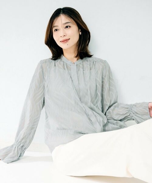 UNTITLED / アンタイトル シャツ・ブラウス | シアーカットジャガードブラウス | 詳細11