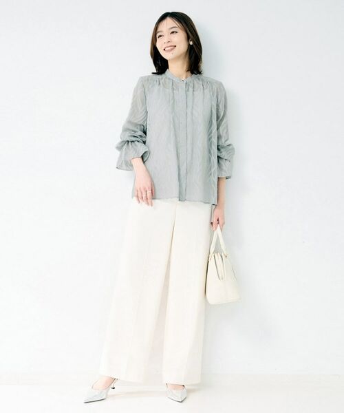 UNTITLED / アンタイトル シャツ・ブラウス | シアーカットジャガードブラウス | 詳細12