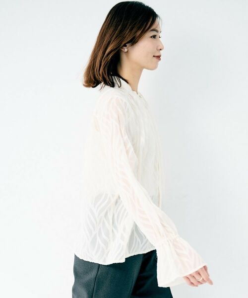 UNTITLED / アンタイトル シャツ・ブラウス | シアーカットジャガードブラウス | 詳細3