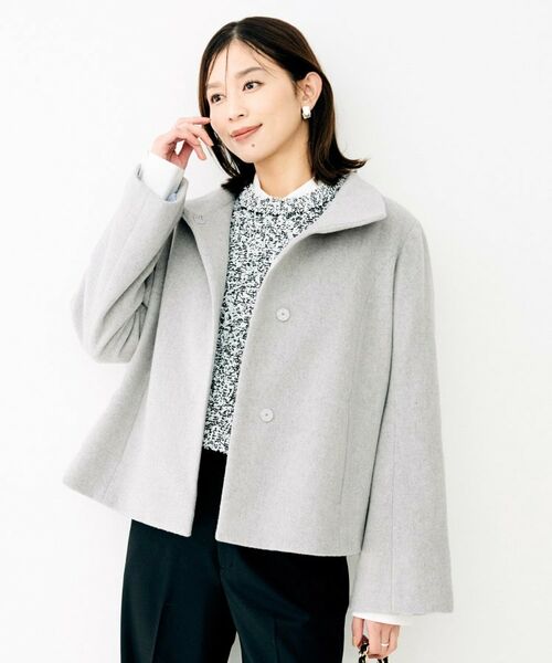 UNTITLED / アンタイトル その他アウター | スタンドカラーショートコート(グレー(012))