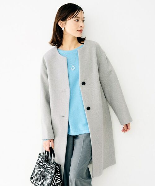 UNTITLED / アンタイトル その他アウター | ビーバーベーシックコート(グレー(012))