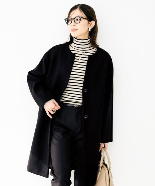 UNTITLED / アンタイトル その他アウター | ビーバーベーシックコート(ブラック(019))