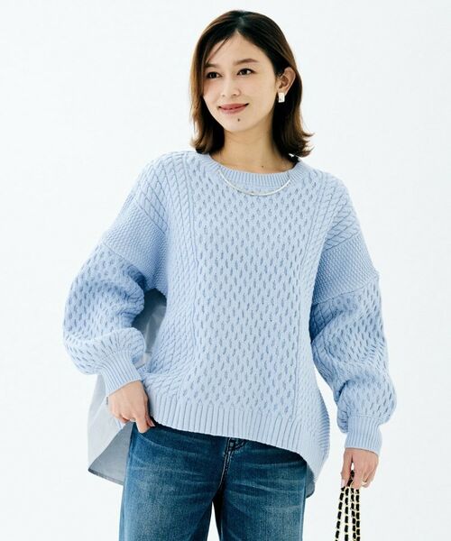 UNTITLED / アンタイトル ニット・セーター | 【TORRAZZO DONNA】ドッキングニットトップス | 詳細10