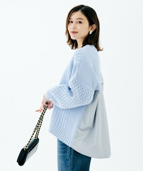 UNTITLED / アンタイトル ニット・セーター | 【TORRAZZO DONNA】ドッキングニットトップス | 詳細11