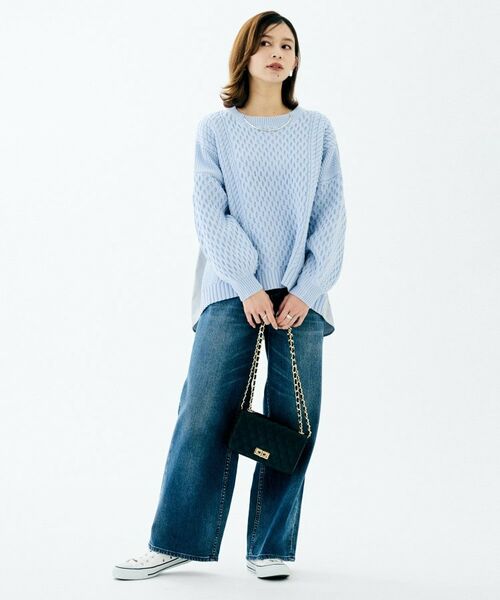 UNTITLED / アンタイトル ニット・セーター | 【TORRAZZO DONNA】ドッキングニットトップス | 詳細12