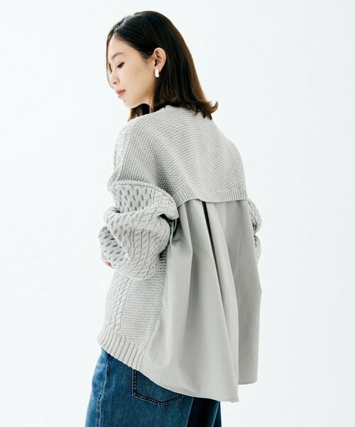 UNTITLED / アンタイトル ニット・セーター | 【TORRAZZO DONNA】ドッキングニットトップス | 詳細6